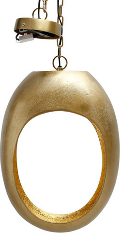תאורת תקרה HuttonBrass בצבע זהב במידות 32X18X43