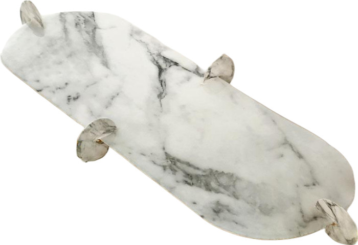 מגש על רגליות 36 ס"מ MARBLE EMAIL