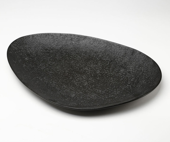 צלחת הגשה אובלית SimpelBlack פורצלן 39X26 ס״מ NewBornChina