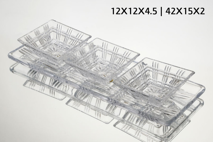 קברט 4 חלקים 12X12X4.5 42X15X2 ס"מ CRYSTALINE