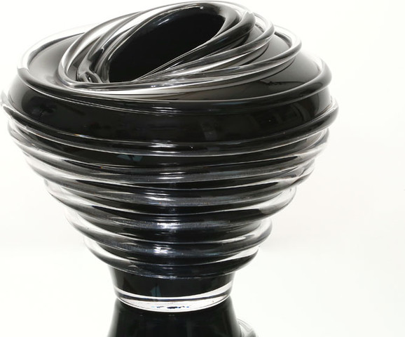 אגרטל 24X24X21 ס"מ CRYSTALINE BLACK MORENO