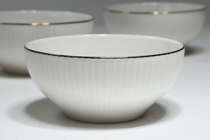 סט 6 בולים פס זהב 11X9 NEW BONE CHINA