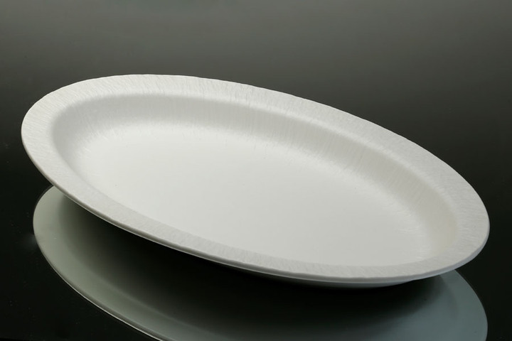 פלטת הגשה אובלית פורצלן לבן 42 ס"מ LUMINAIRE