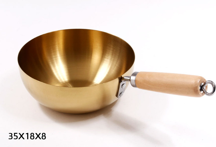 קלחת הגשה נירוסטה קוטר 18 ס״מ זהב DreamChef