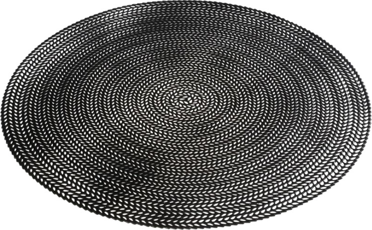 פלייסמנט תחרה דמוי עור שחור 38X38 (המחיר ליחידה- באריזה של 12 יחידות)