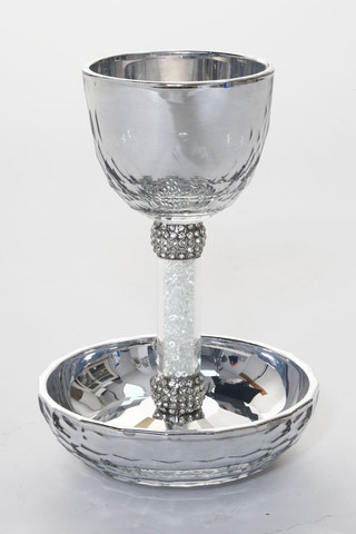גביע קידוש קריסטל יהלום SILVER