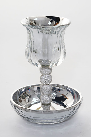 גביע קידוש קריסטל מהודר SILVER