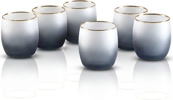 סט 6 כוסות שתיה gray mat gold rainbow