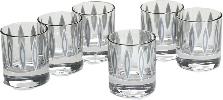 סט 6 כוסות וויסקי 320 מ"ל זכוכית ANSER TITANIUM CRYSTALINE