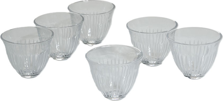 סט 6 כוסות קפה crystaline toulip