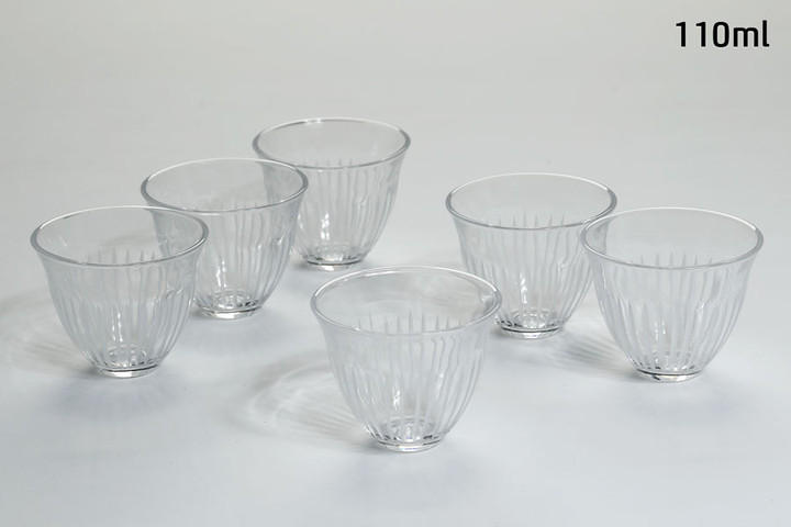 סט 6 כוסות קפה crystaline toulip