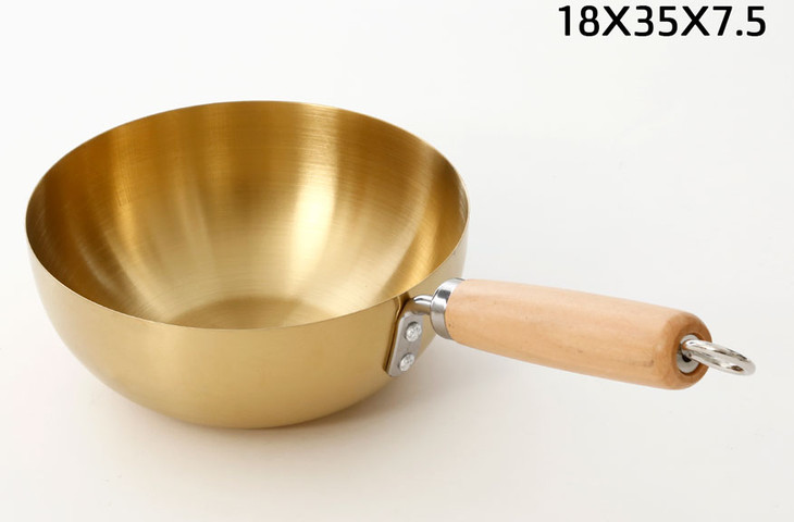 קלחת הגשה נירוסטה קוטר 18 ס״מ זהב Dream Chef