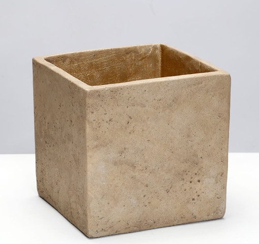 בית עציץ קוביה 17X17X17 TROPHY TRAVINTIN