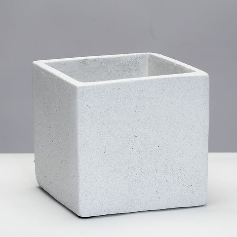 בית עציץ קוביה 14X14X14 TROPHY WHITE