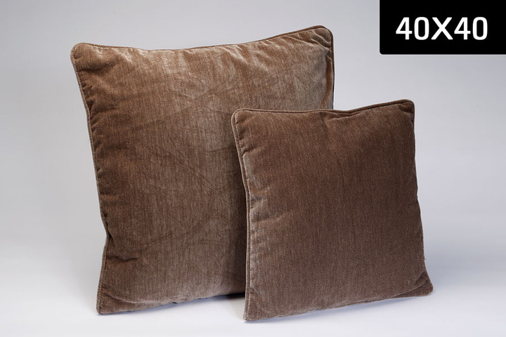 כרית VELVET FABRIC BROWN