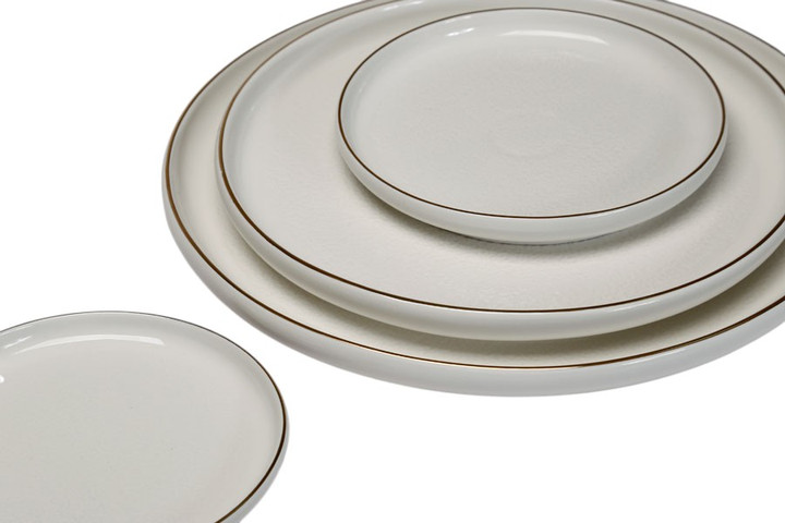 צלחת לעוגה גדולה  31 ס״מ SPECIAL WHITE/GOLD