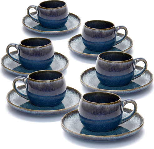 סט תה STONE WARE MADRIO BLUE בעיצוב מוקפד, בעל טקסטורה עשירה ומראה נקי ואלגנטי.