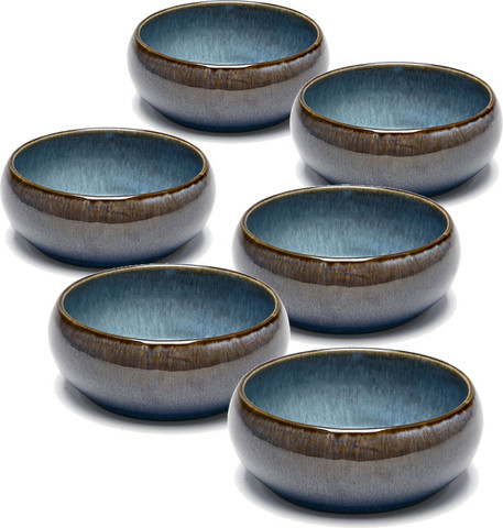 סט 6 בולים STONE WARE MADRIO BLUE בעיצוב מוקפד, בעל טקסטורה עשירה ומראה נקי ואלגנטי.