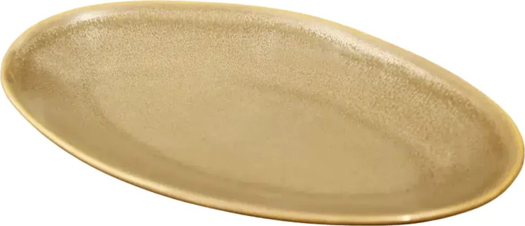 פלטה אובלית 25X15X3 STONE WARE BROWN
