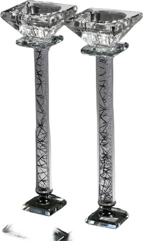 זוג פמוטים קריסטל SILVER