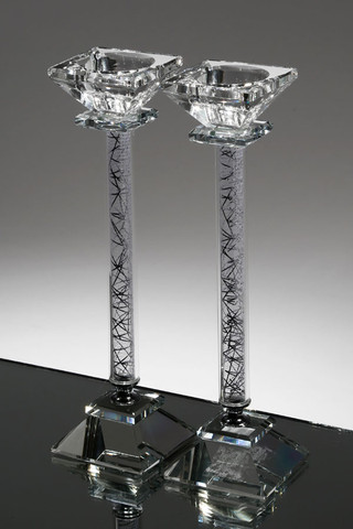 זוג פמוטים קריסטל SILVER