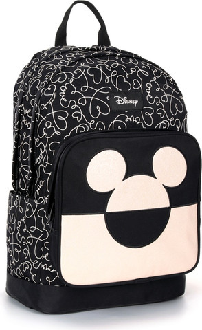 תיק גב לנוער דגם DISNEY  שחור-שמפניה