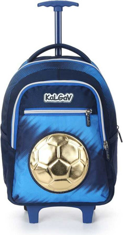 תיק גן דור טרולי דגם כדורגל כחול – KAL GAV