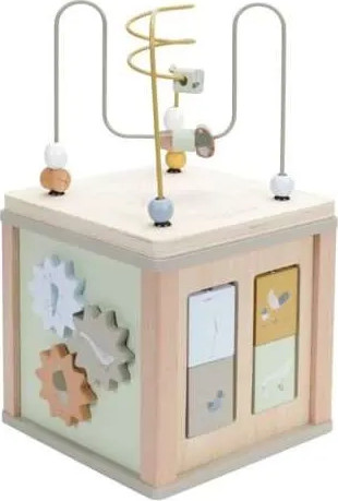 קוביית פעילות מעץ