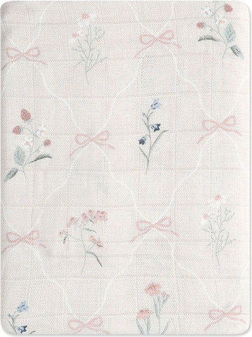 שמיכת במבוק מיננה Wonderland - ורוד בהיר מודפס - Light Pink Printed