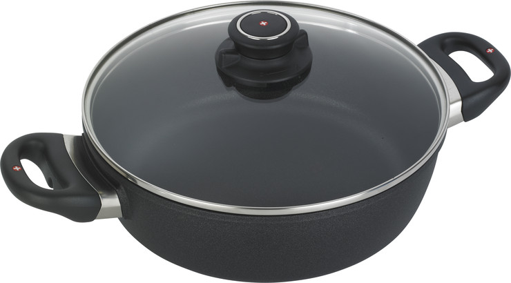 סיר נמוך 24 ס"מ 3 ל' אינדוקציה nonstick מחוזק בגבישי יהלומים תוצרת Swiss Diamond