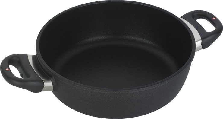 סיר נמוך 24 ס"מ 3 ל' אינדוקציה nonstick מחוזק בגבישי יהלומים תוצרת Swiss Diamond