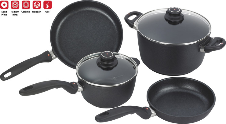 סט סירים אינדוקציה 6 חלקים nonstick מחוזק בגבישי יהלומים תוצרת Swiss Diamond