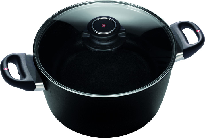 סיר גבוה 24 ס"מ 5.2 לnonstick  מחוזק בגבישי יהלומים תוצרת Swiss Diamond