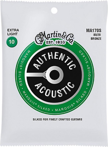 סט מיתרים 010 לאקוסטית  MA170S Marquis 80/20 Bronze Authentic Silked