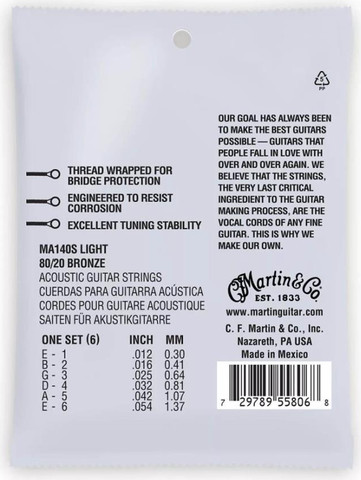 סט מיתרים 012 לאקוסטית  MA140S Marquis 80/20 Bronze Authentic Silked