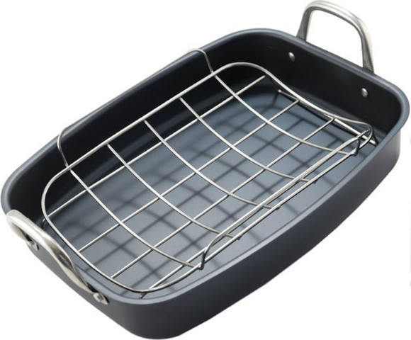 תבנית צלייה פלדה כחולה עם רשת CutterPeeler 38X28