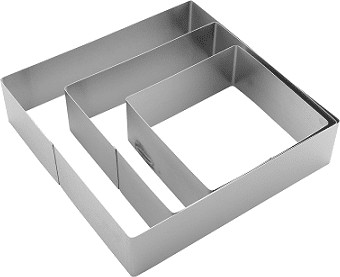 סט 3 חותכני עוגיות מרובע CutterPeeler