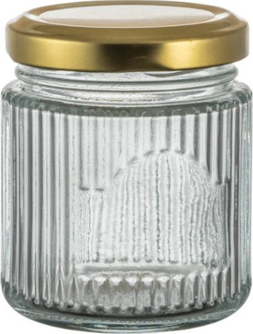 צנצנת עגולה פסים ומכסה מתכת CutterPeeler 150ml