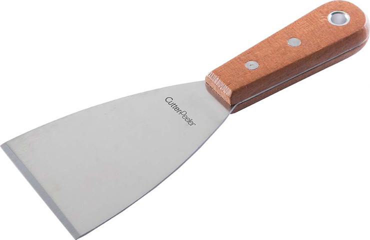 שפכטל לגריל נירוסטה ידית עץ 7.5 סמ CutterPeeler