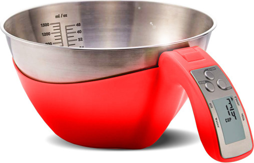 משקל דיגיטלי עם קערה אדום CutterPeeler