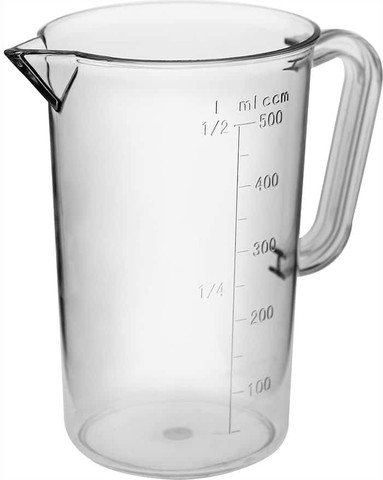 כד מדידה פוליקרבונט 0.5 ל Cutterpeeler