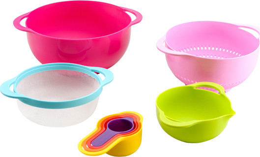 סט קערות + מסננות + כוסות מדידה CutterPeeler