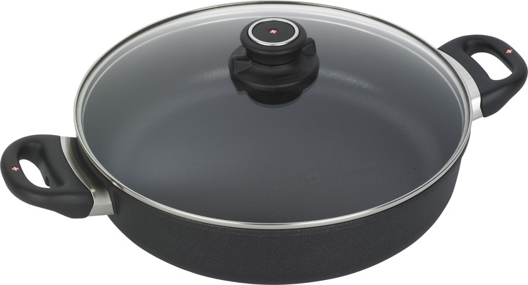 סיר שטוח 28 ס"מ 3.5 ל' nonstick מחוזק בגבישי יהלומים תוצרת Swiss Diamond