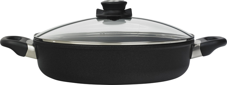 סיר שטוח 28 ס"מ 3.5 ל' nonstick מחוזק בגבישי יהלומים תוצרת Swiss Diamond