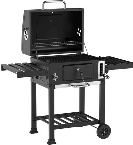 גריל פחמים/מעשנה עם רשת מתרוממת SmokeMaster