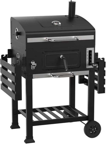 גריל פחמים/מעשנה עם רשת מתרוממת SmokeMaster