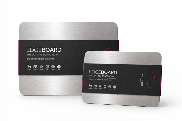 מארז 2 קרשי חיתוך נירוסטה EDGE מבית MAZARO HOME
