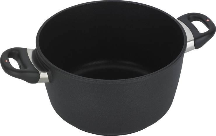 סיר גבוה 24 ס"מ 5.2 ליטר nonstick אינדוקציה  מחוזק  בגבישי יהלומים תוצרת Swiss Diamond