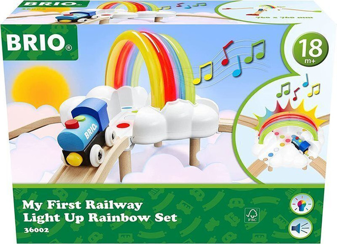 סט רכבת ומסילות הראשון שלי בצבעי הקשת 36002 - Brio