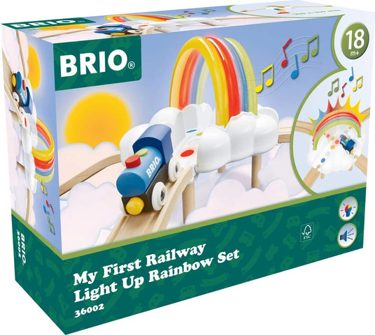 סט רכבת ומסילות הראשון שלי בצבעי הקשת 36002 - Brio